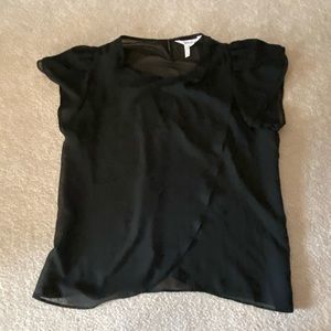 BCBG sheet black blouse in a small